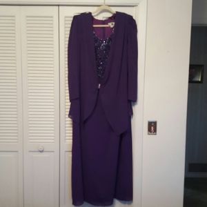 Glatter & Sims purple crepe dress
